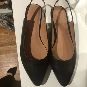 Madewell size 9 black leather flat